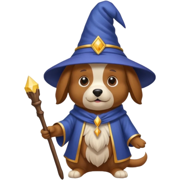 Dog wizard emoji