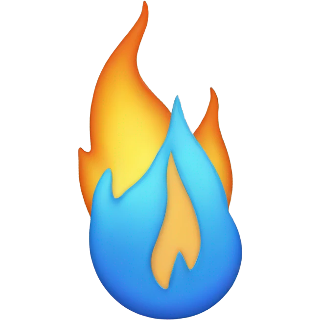 blue flame emoji