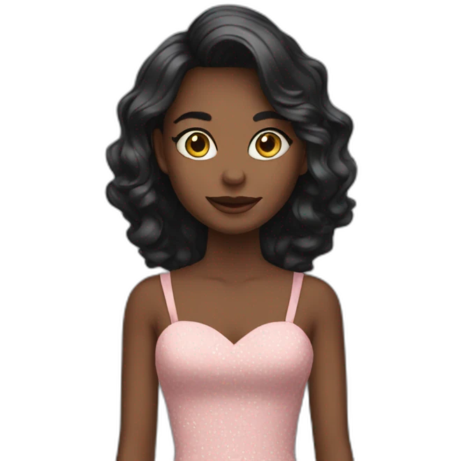 Girl in promo dresses emoji