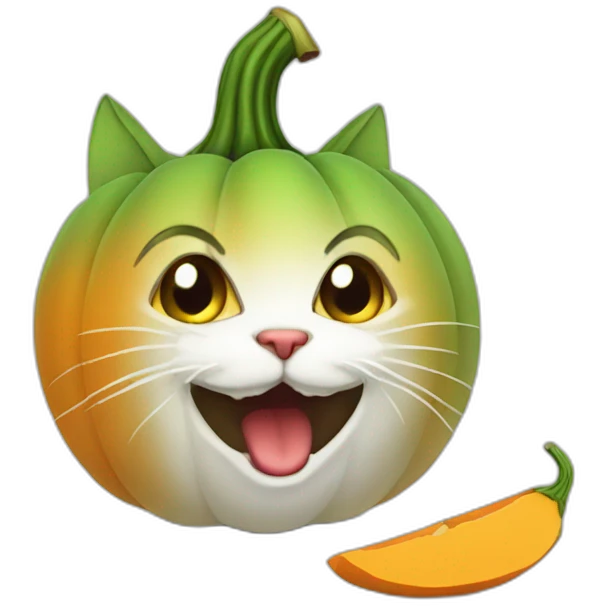 Citrouille chat emoji