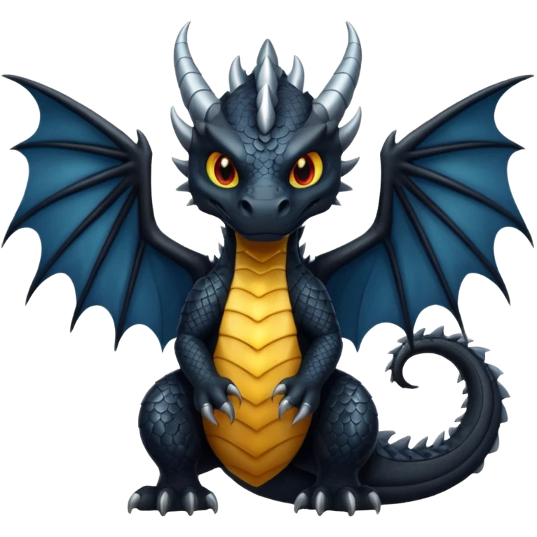 Dragón negro  emoji