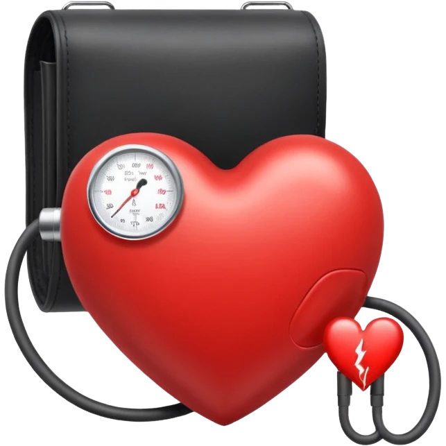heart with blood pressure cuff emoji