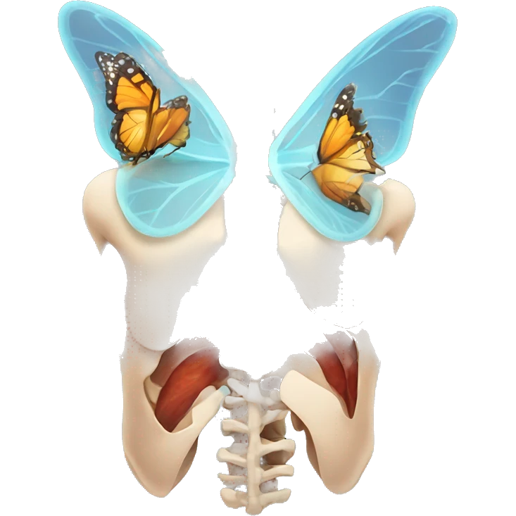 x-ray with butterflies in the stomach  emoji