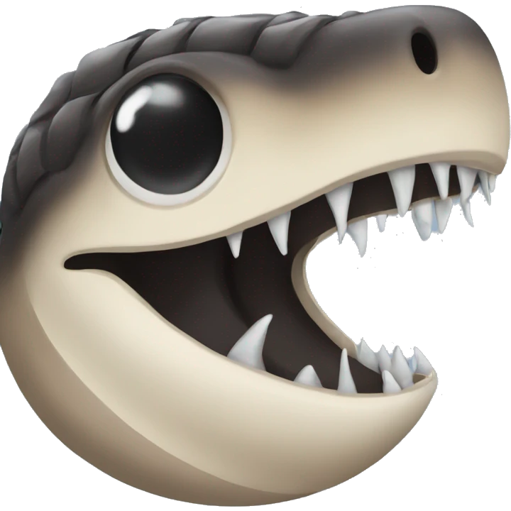 Black and white sandworm  emoji