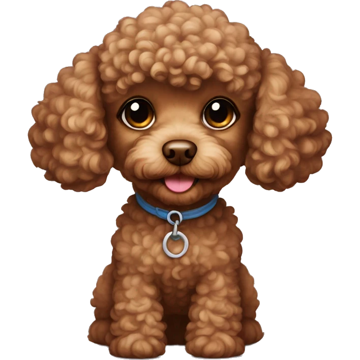 Brown toy poodle pup  emoji