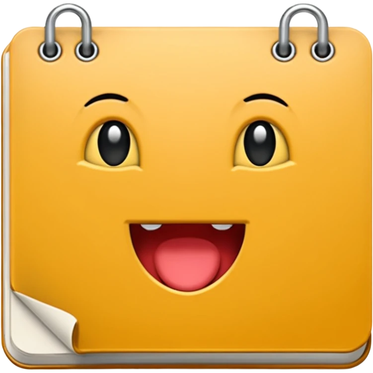  Розовый блокнот с черной ручкой  emoji