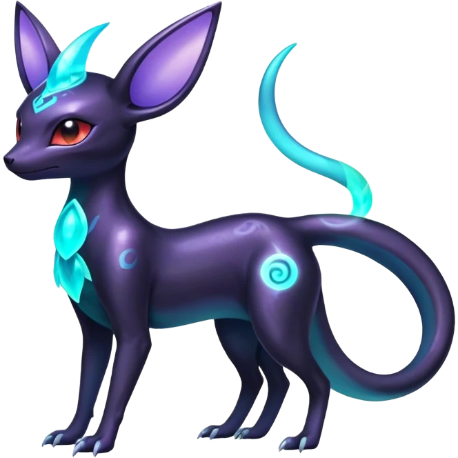 Shiny Ethereal Celestial Salandit-Umbreon-Espeon-Hybrid (Full body) emoji