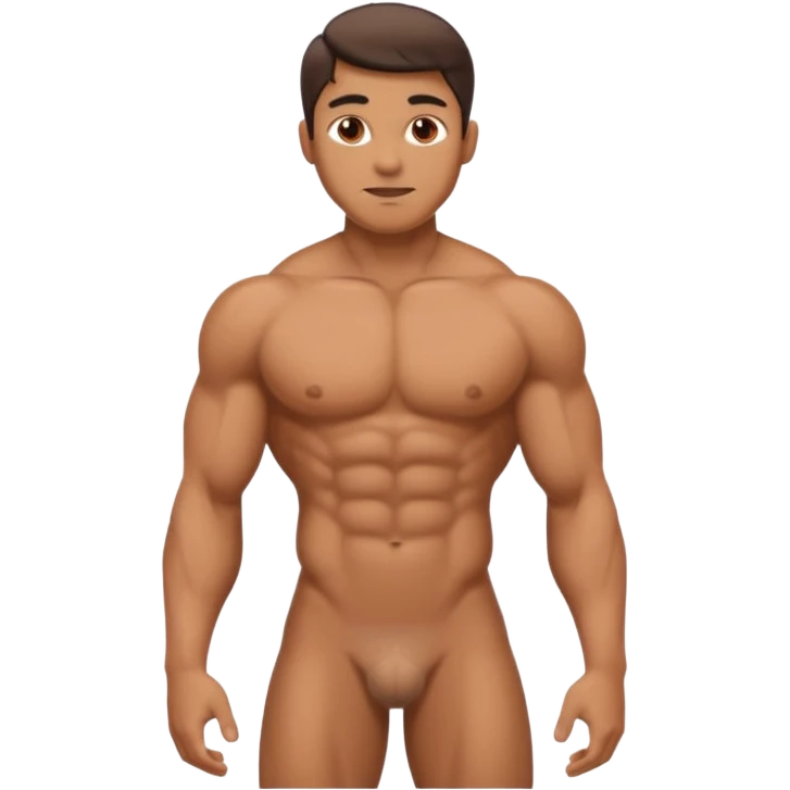 Whole man  with whole body naked emoji