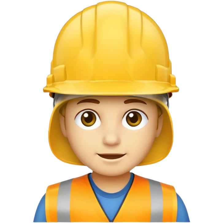 construction hat without guy, front facing transparent emoji