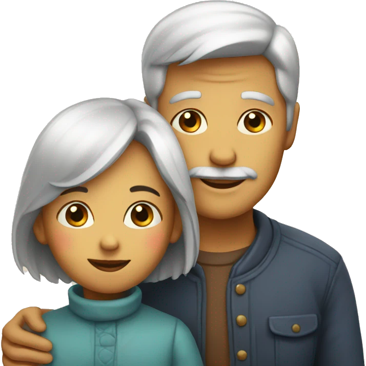 young child and old lovers emoji