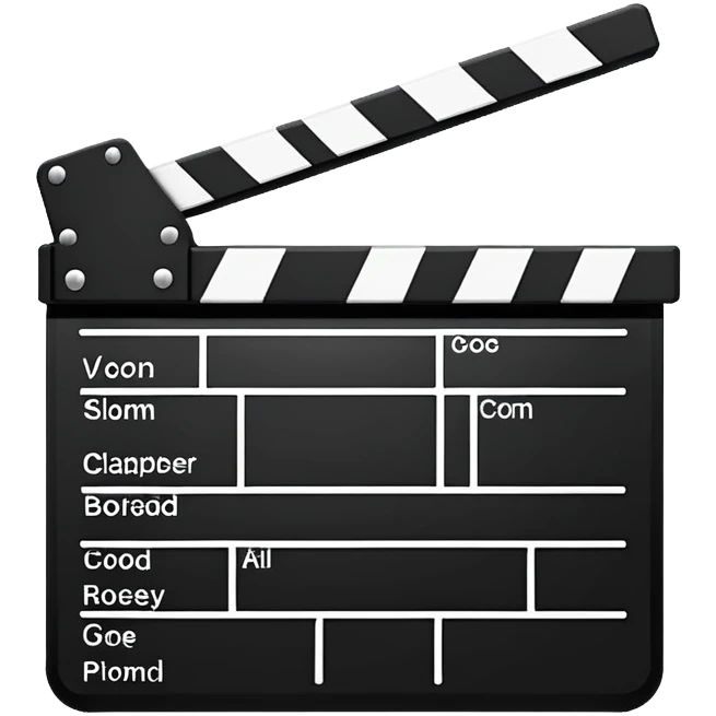 extreme minimalist clapperboard, outline only, no internal details, pure simplicity emoji