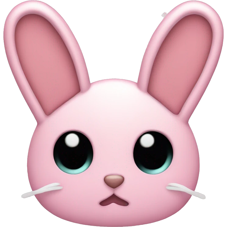Pastel pink heart with bunny ears emoji