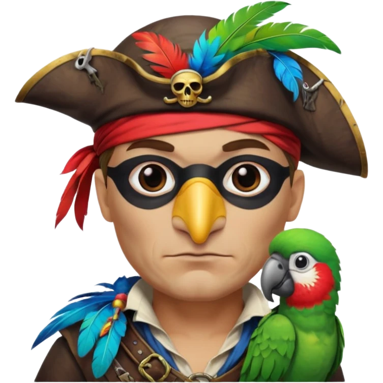 pirate and parrot emoji