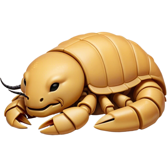 Meme-Worthy Cute Sleeping Emperor Scorpion Portrait Emoji, Head resting peacefully with a contented smile, showcasing a robust build and a luxuriously soft, textured exoskeleton, eyes gently closed in a serene, restful repose, Simplified yet hilariously adorable features, highly detailed, glowing with a soft, drowsy light, high shine, relaxed and utterly lovable, stylized with an air of playful laziness, soft glowing outline, capturing the essence of a sleeping scorpion that feels destined to become the next viral sensation of adorable rest! emoji