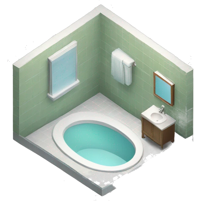 isometric bathroom emoji