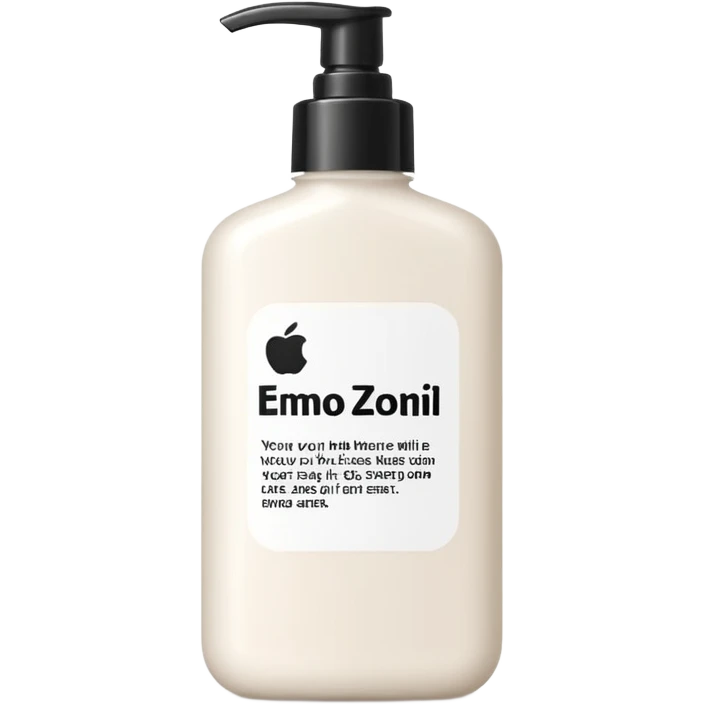 lotion avec ecriture emoji