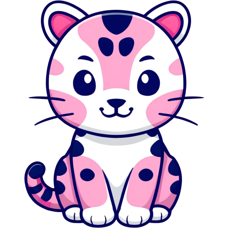 Pink leopard  emoji