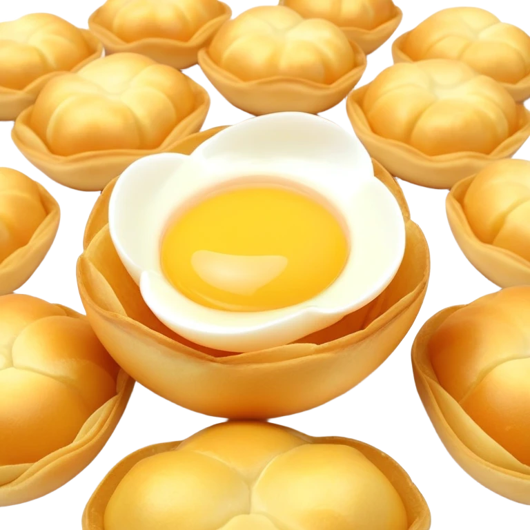 3D rendered authentic Hong Kong egg puffs (港式鸡蛋仔) with golden egg-shaped bubbles, perfect crispy exterior, hyper-realistic texture, glossy finish, soft lighting, traditional hexagonal pattern emoji