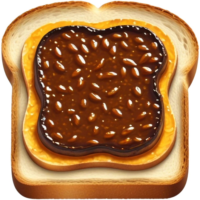 Cinematic Realistic Vegemite on Toast Dish Emoji, depicted with a generous spread of savory Vegemite on perfectly toasted bread, rendered with vibrant textures and warm lighting that captures its uniquely Australian flavor. emoji