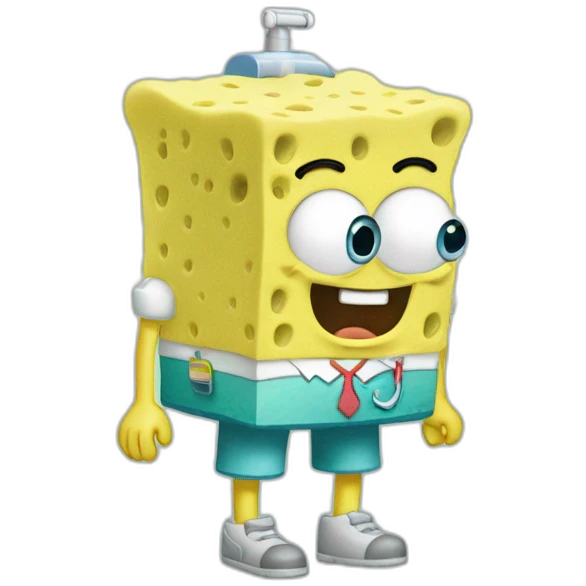 Sponge bob in hospital emoji