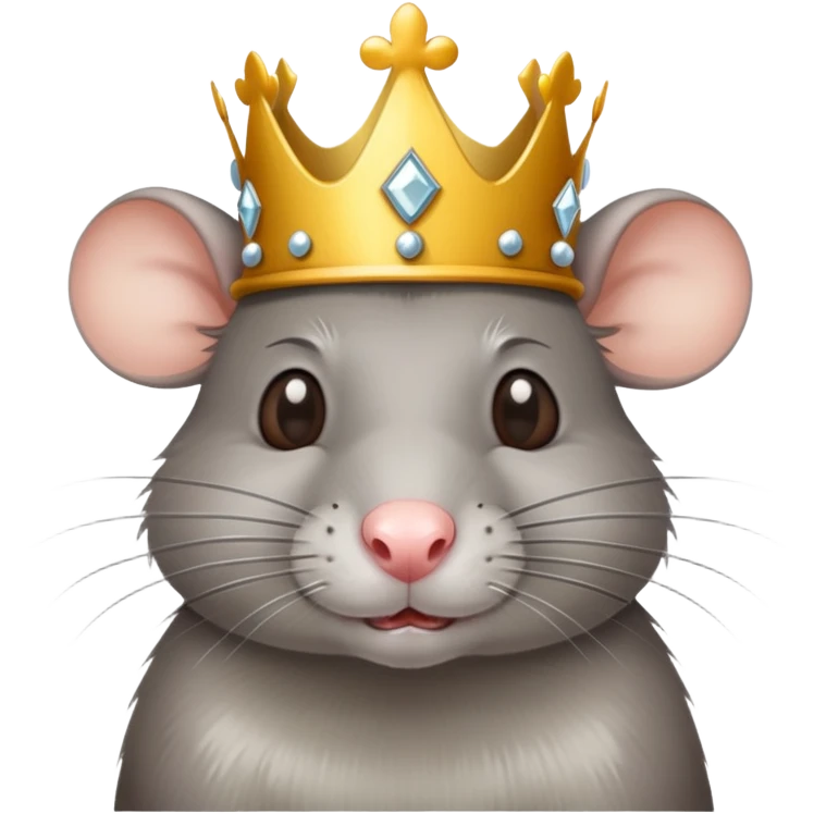 A rat with a crown emoji