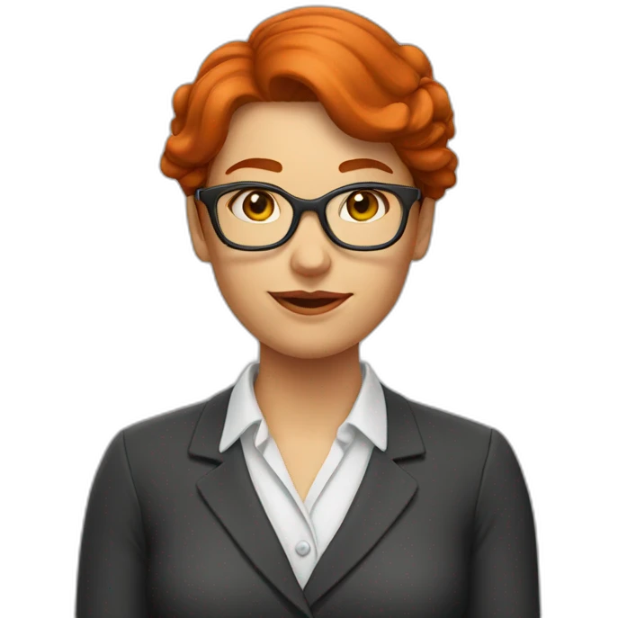 redhead cool teacher emoji