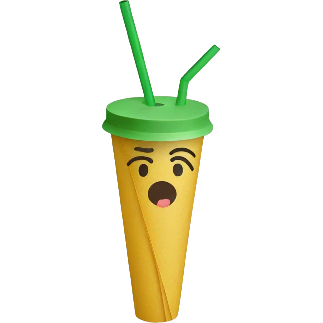 Colored Paper straw emoji