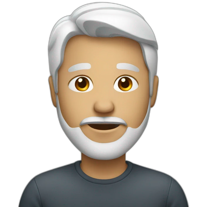 Man with speaking emoji