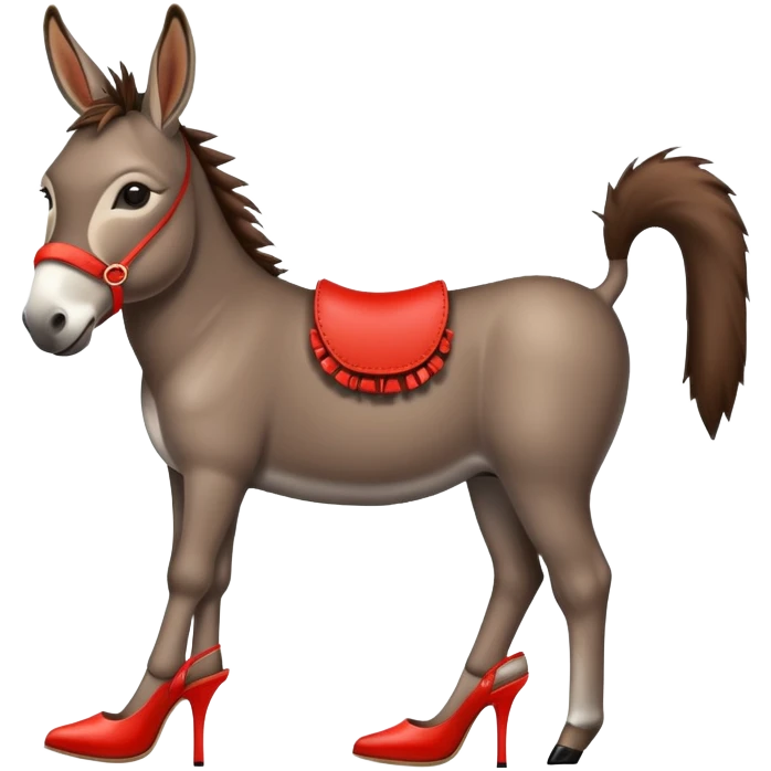Donkey with heels emoji