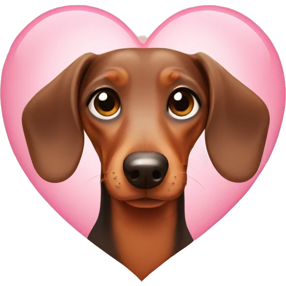 Dachshund with Heart emoji