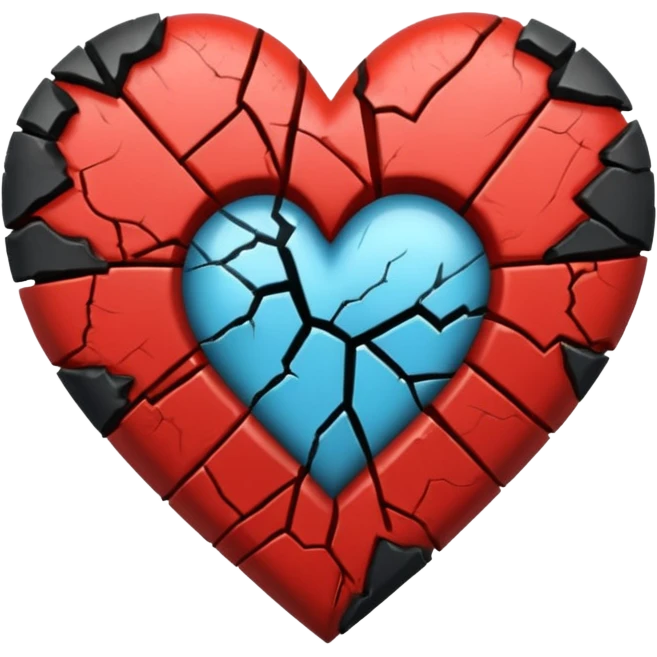 Siyah kırık kalpk emoji
