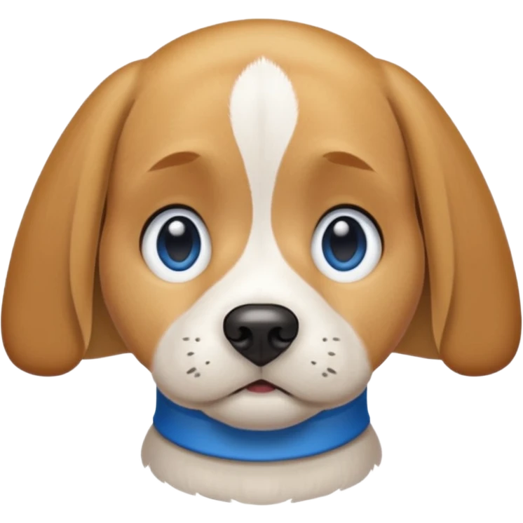 Blonde beagle with blue eyes emoji