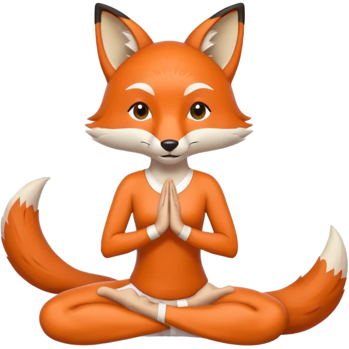 fox doing yoga emoji