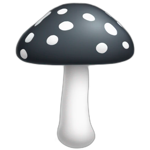 dark grey mushroom with white dots emoji