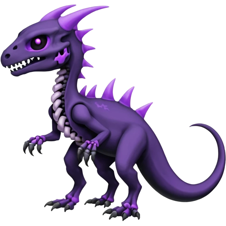 Nebulae Gothic Spooky Salandit-Cubone-Duskull-Noibat-Fakémon-hybrid-creature (full body)  emoji