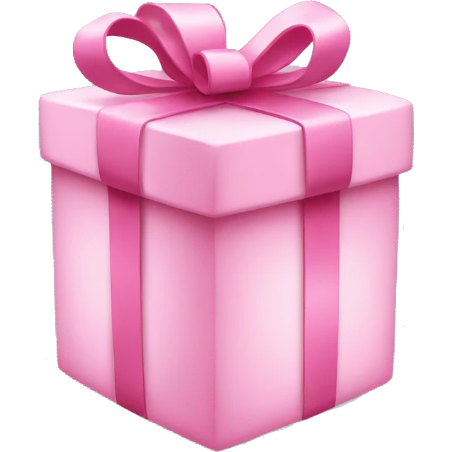 a pink present with a white bow emoji