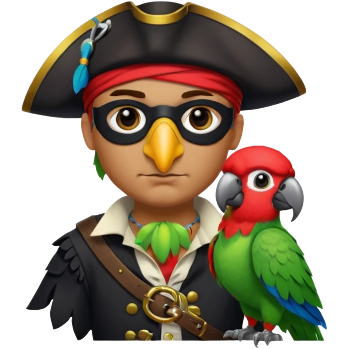 pirate and parrot emoji