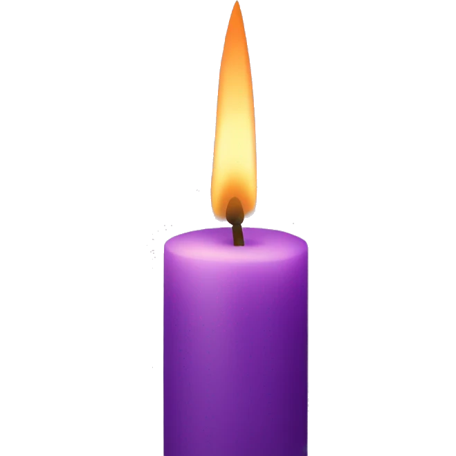 Violet candle emoji