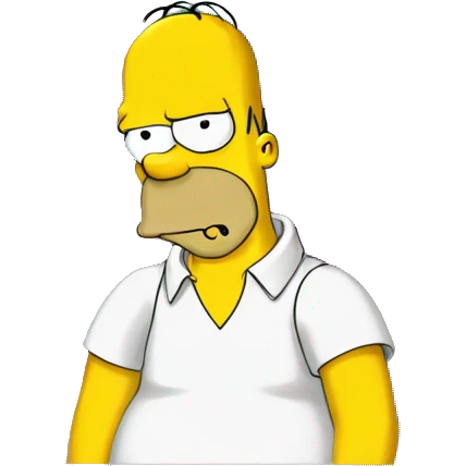 homer simpson hardly reading emoji