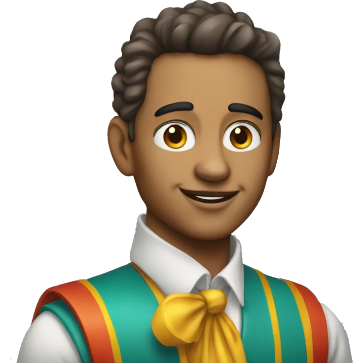 Joven con naríz de payaso  emoji