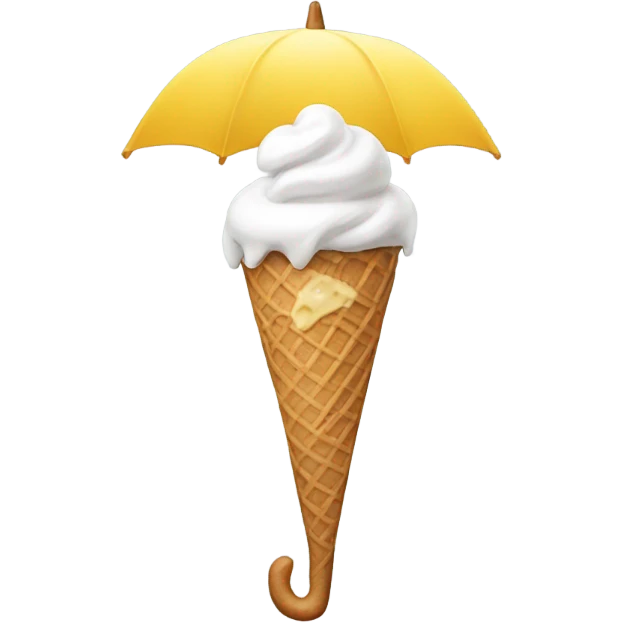 Umbrella with ice cream emoji
