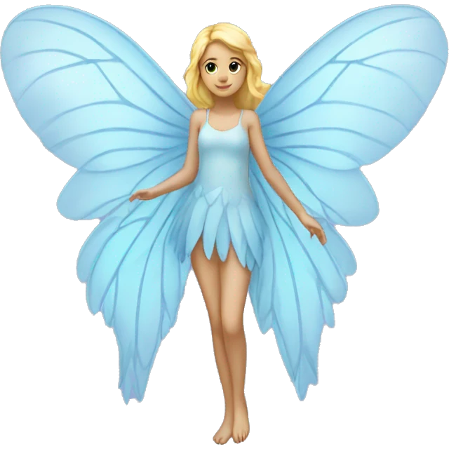 light blue fairy wings emoji
