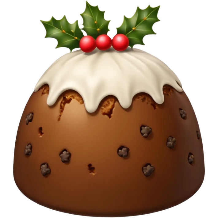 Christmas pudding emoji
