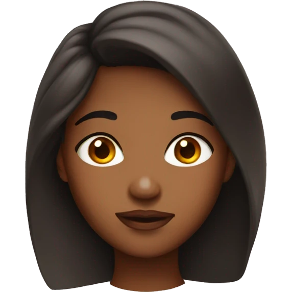 Pretty brown girl with acne emoji
