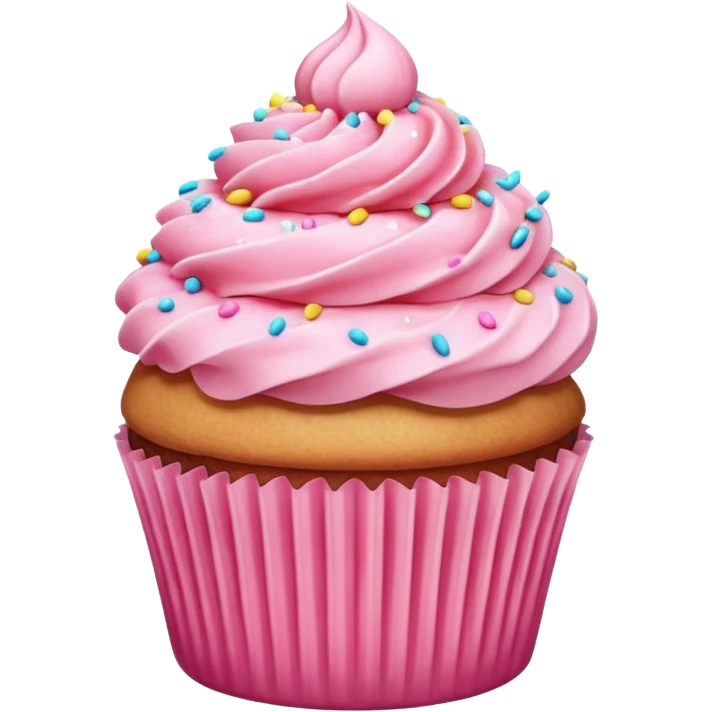 Cupcake with pink icing emoji