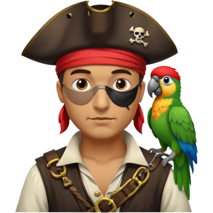pirate and parrot emoji
