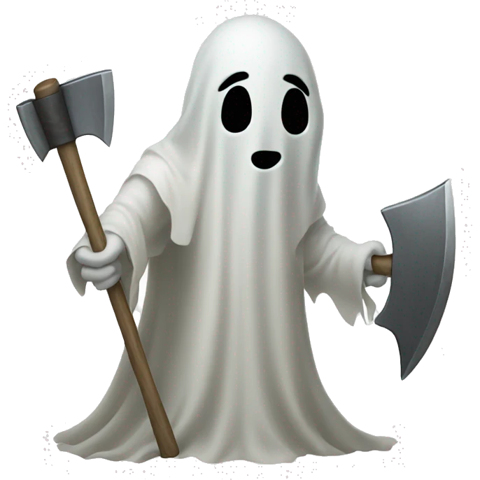 ghost holding an axe emoji