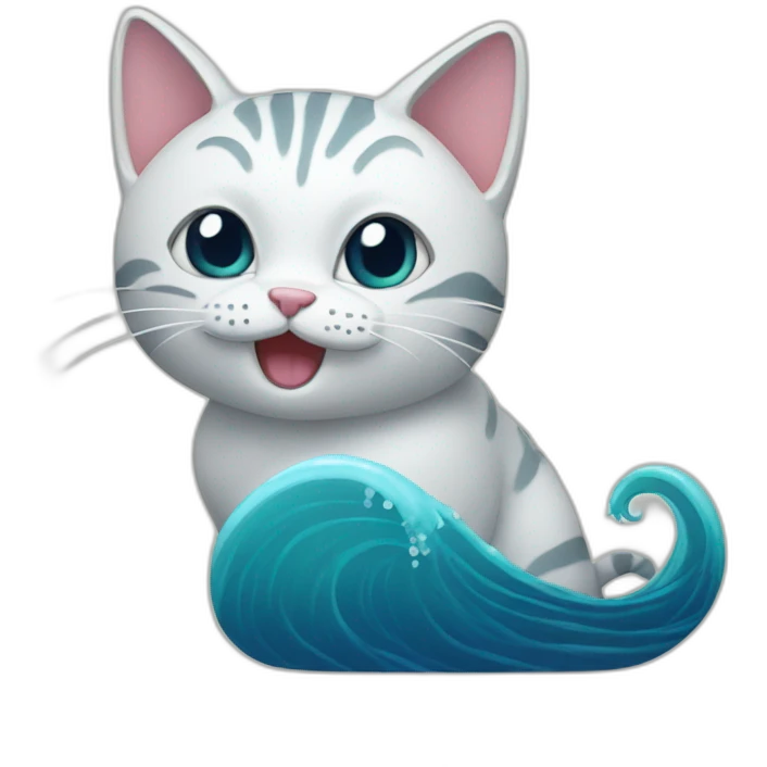sea-Wave-cat emoji