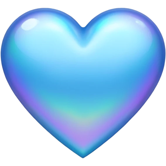 blue heart with a holographic effect emoji