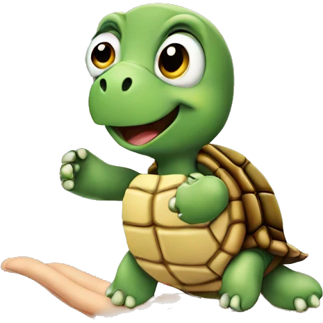 Turtle holding okay emoji